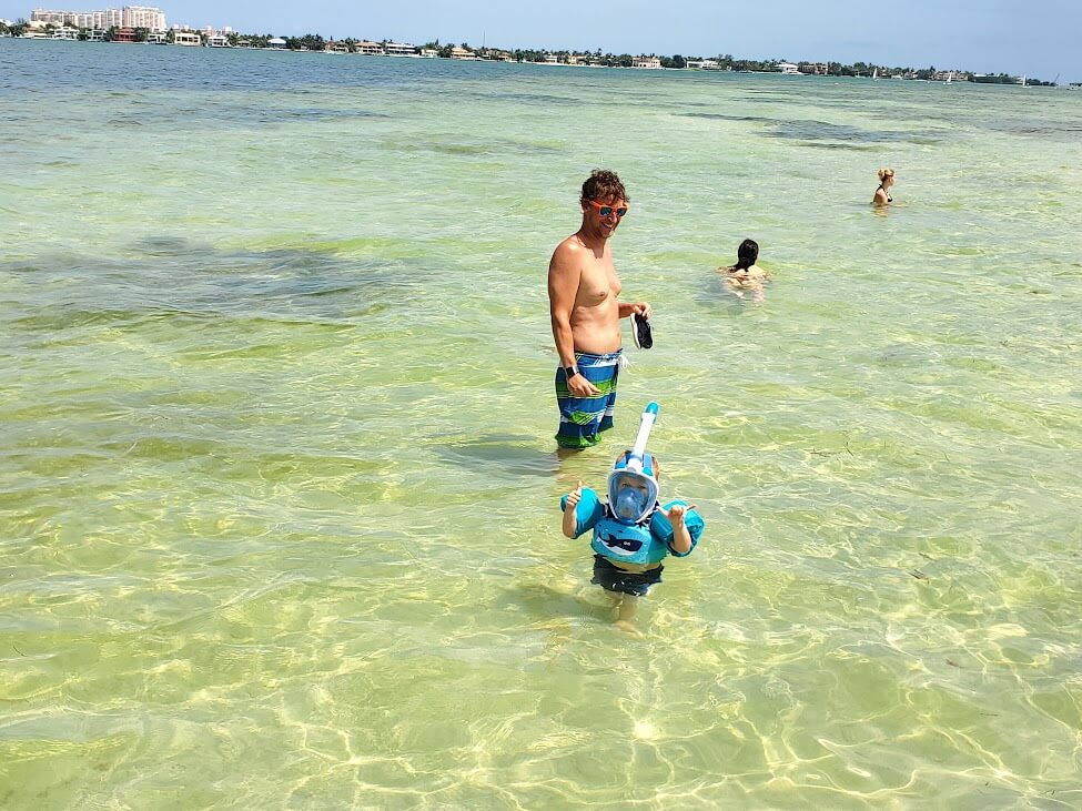 Miami Sandbar Adventure — private boat in Biscayne Bay shallows