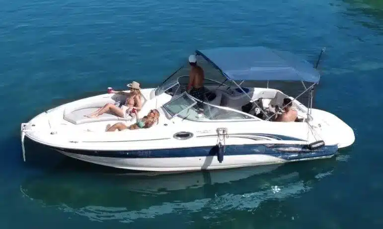 Private boat tour cruising on Biscayne Bay in Miami — open water and skyline views