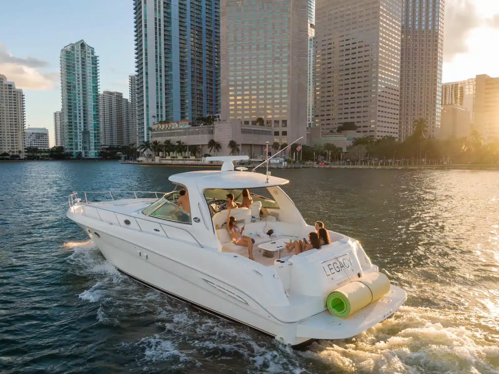 48 Sundancer Sport Yacht exterior on Miami water — sport-cruiser private charter