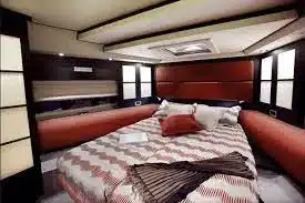 Master bedroom stateroom on the 62 Azimut luxury yacht — Miami private charter