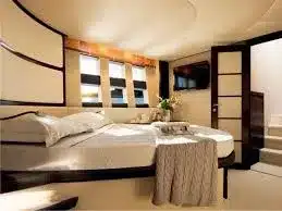 Luxury ensuite bathroom on the 62 Azimut motor yacht — Miami private charter