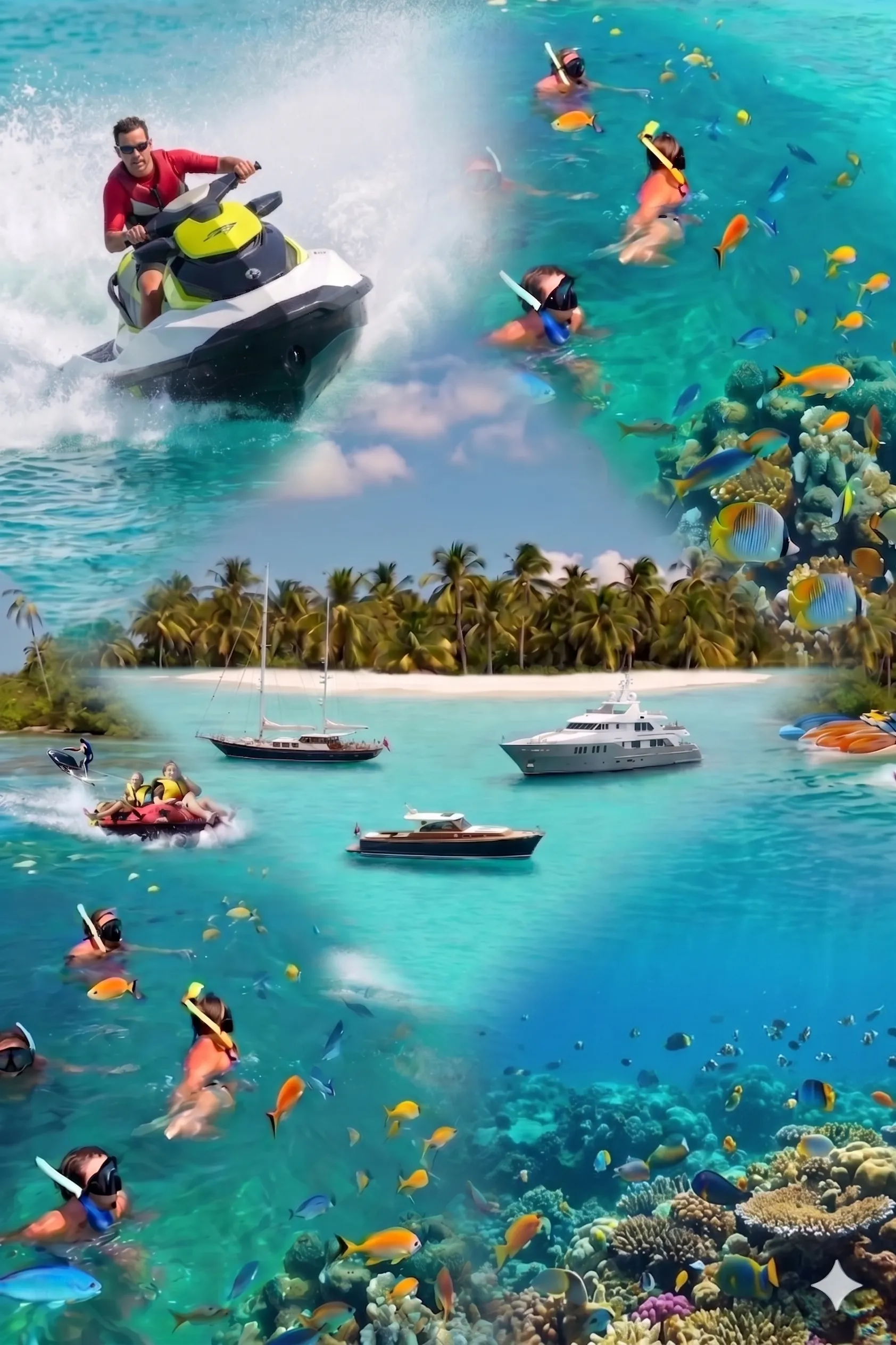 Adventure Package: Private boat tour, jet skiing, and snorkeling in Miami Beach